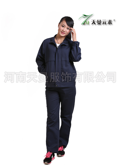 滌棉藏藍(lán)色長(zhǎng)袖工作服TM010-1